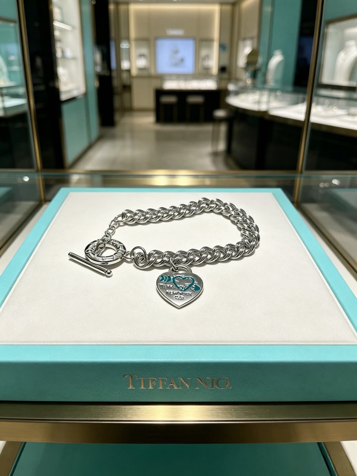 Tiffany & Co. Sterling Silver Heart Tag Bracelet